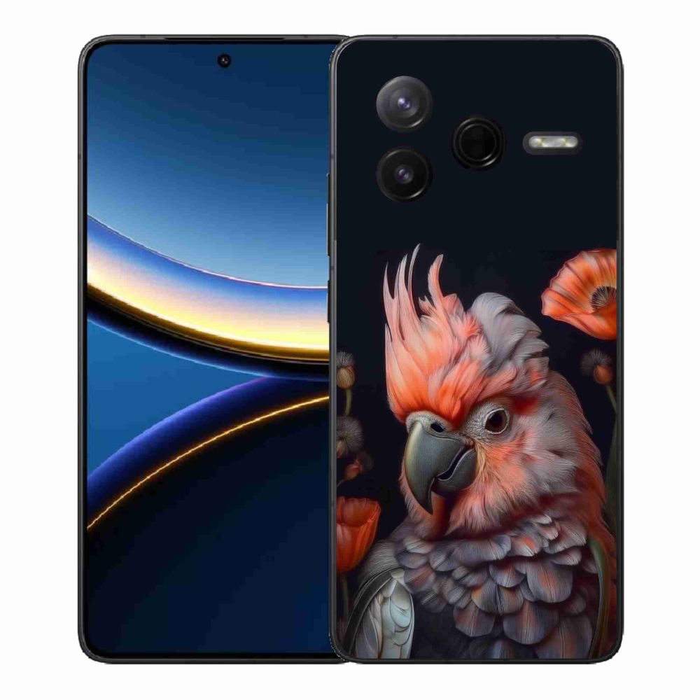 Gelový kryt mmCase na Xiaomi Poco F7 Pro - papoušek kakadu v barvách