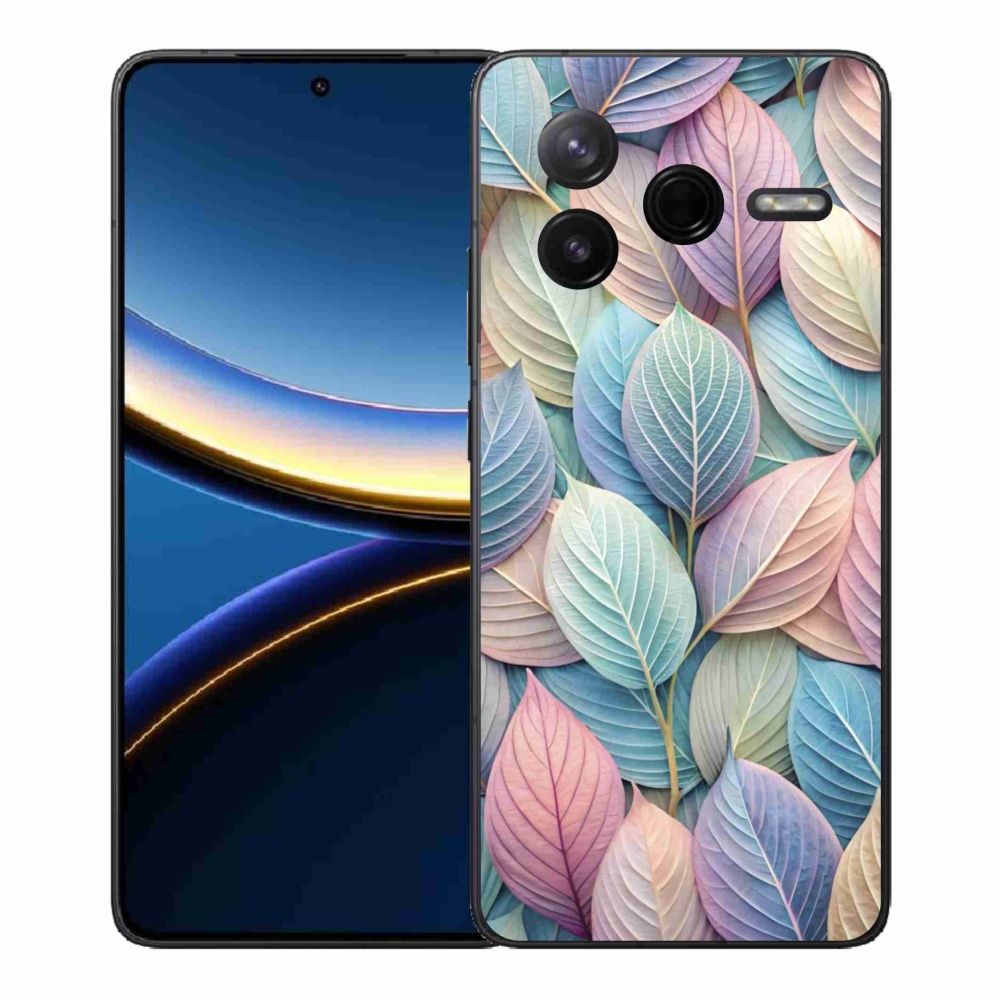 Gelový kryt mmCase na Xiaomi Poco F7 Pro - pastelové listy