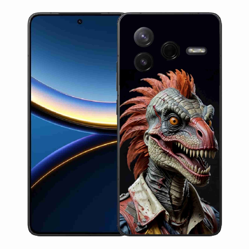 Gelový kryt mmCase na Xiaomi Poco F7 Pro - punk dinosaurus