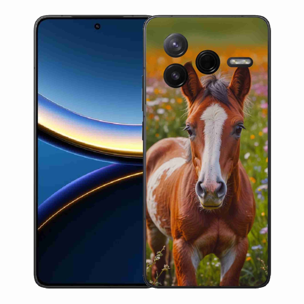 Gelový kryt mmCase na Xiaomi Poco F7 Pro - roztomilé hříbě