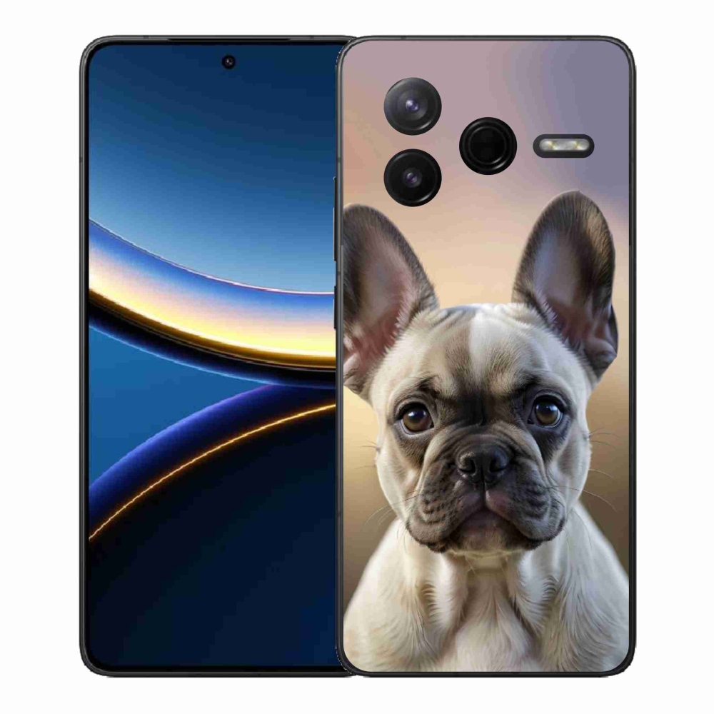 Gelový kryt mmCase na Xiaomi Poco F7 Pro - roztomilý francouzský buldoček