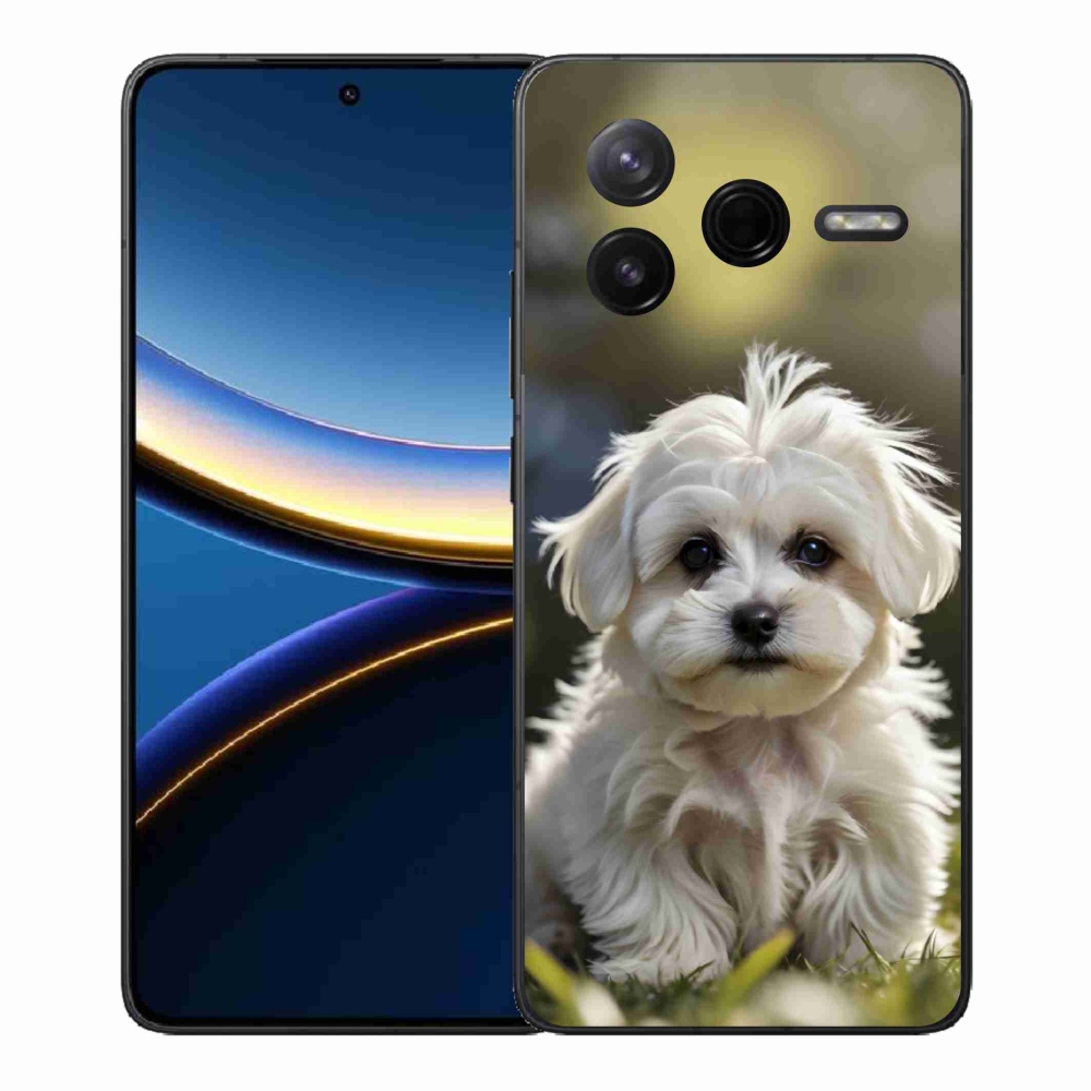 Gelový kryt mmCase na Xiaomi Poco F7 Pro - roztomilý maltézský psík
