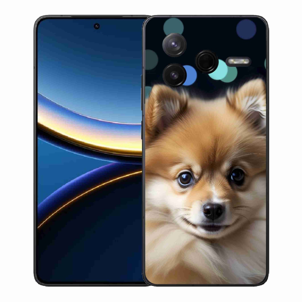 Gelový kryt mmCase na Xiaomi Poco F7 Pro - roztomilý pomeranian