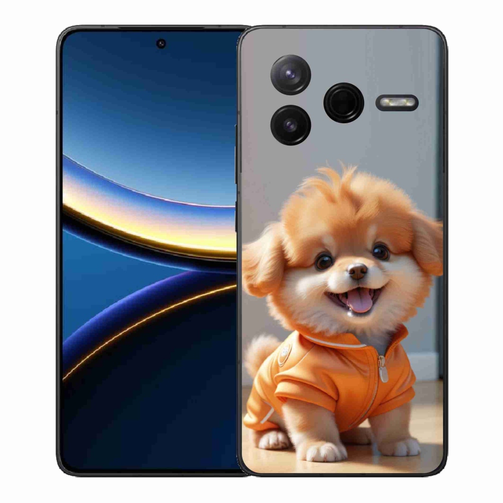 Gelový kryt mmCase na Xiaomi Poco F7 Pro - roztomilý pomeranian v mikině