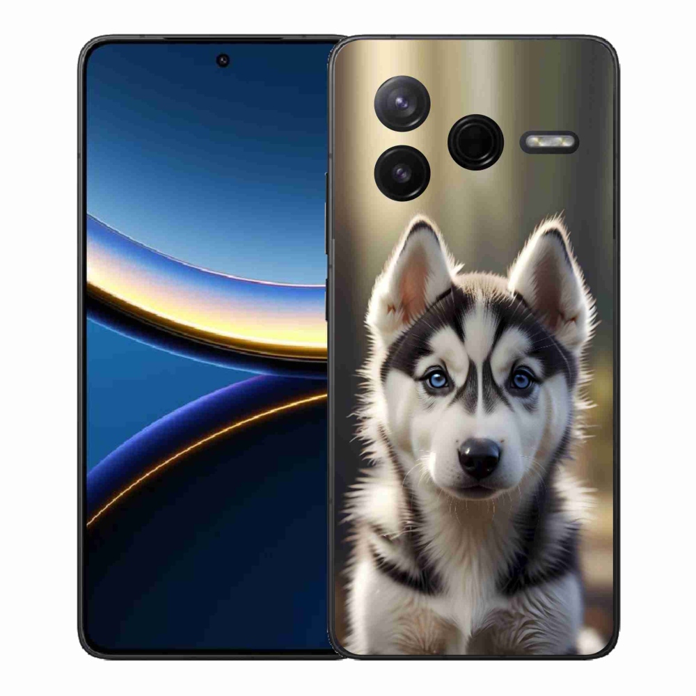 Gelový kryt mmCase na Xiaomi Poco F7 Pro - roztomilý sibiřský husky