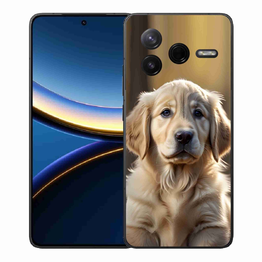 Gelový kryt mmCase na Xiaomi Poco F7 Pro - roztomilý zlatý retrívr