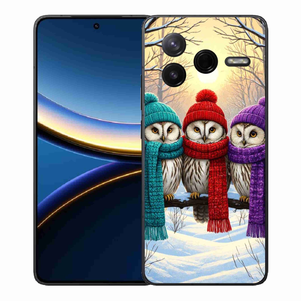 Gelový kryt mmCase na Xiaomi Poco F7 Pro - soví přátelé