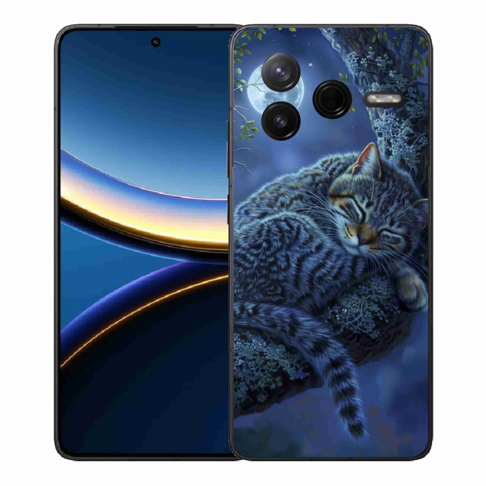 Gelový kryt mmCase na Xiaomi Poco F7 Pro - spící kočka