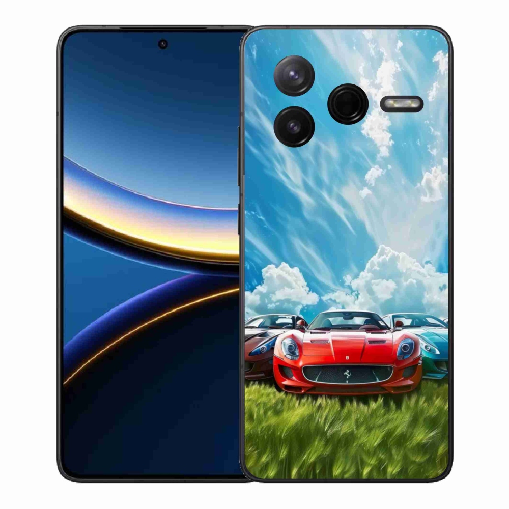 Gelový kryt mmCase na Xiaomi Poco F7 Pro - sportovní vozy