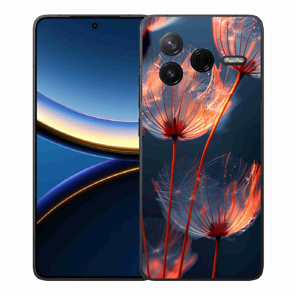 Gelový kryt mmCase na Xiaomi Poco F7 Pro - světélkující chmýří