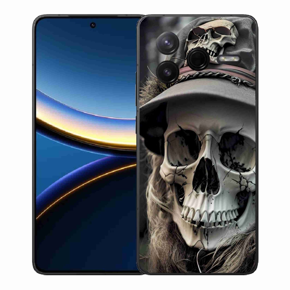 Gelový kryt mmCase na Xiaomi Poco F7 Pro - temná lebka