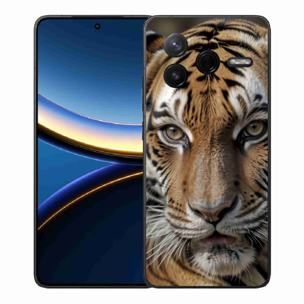 Gelový kryt mmCase na Xiaomi Poco F7 Pro - tygří pohled