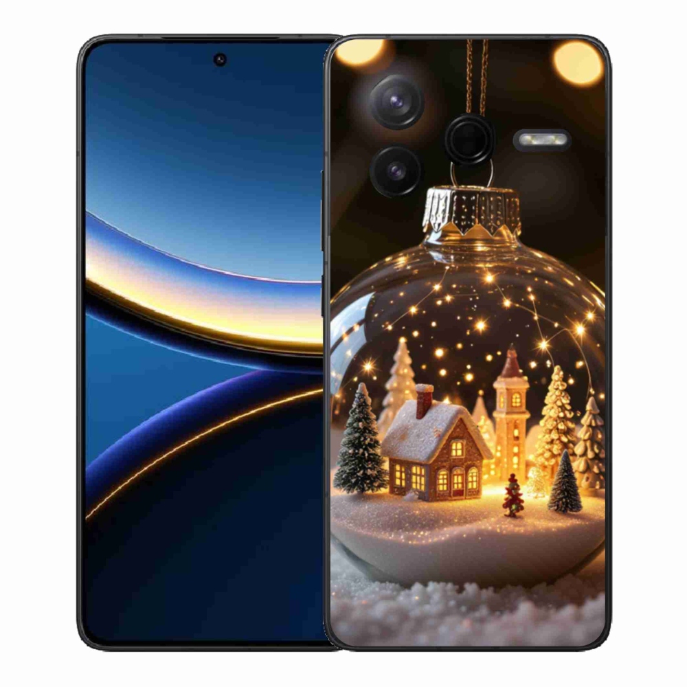 Gelový kryt mmCase na Xiaomi Poco F7 Pro - vánoční koule 3