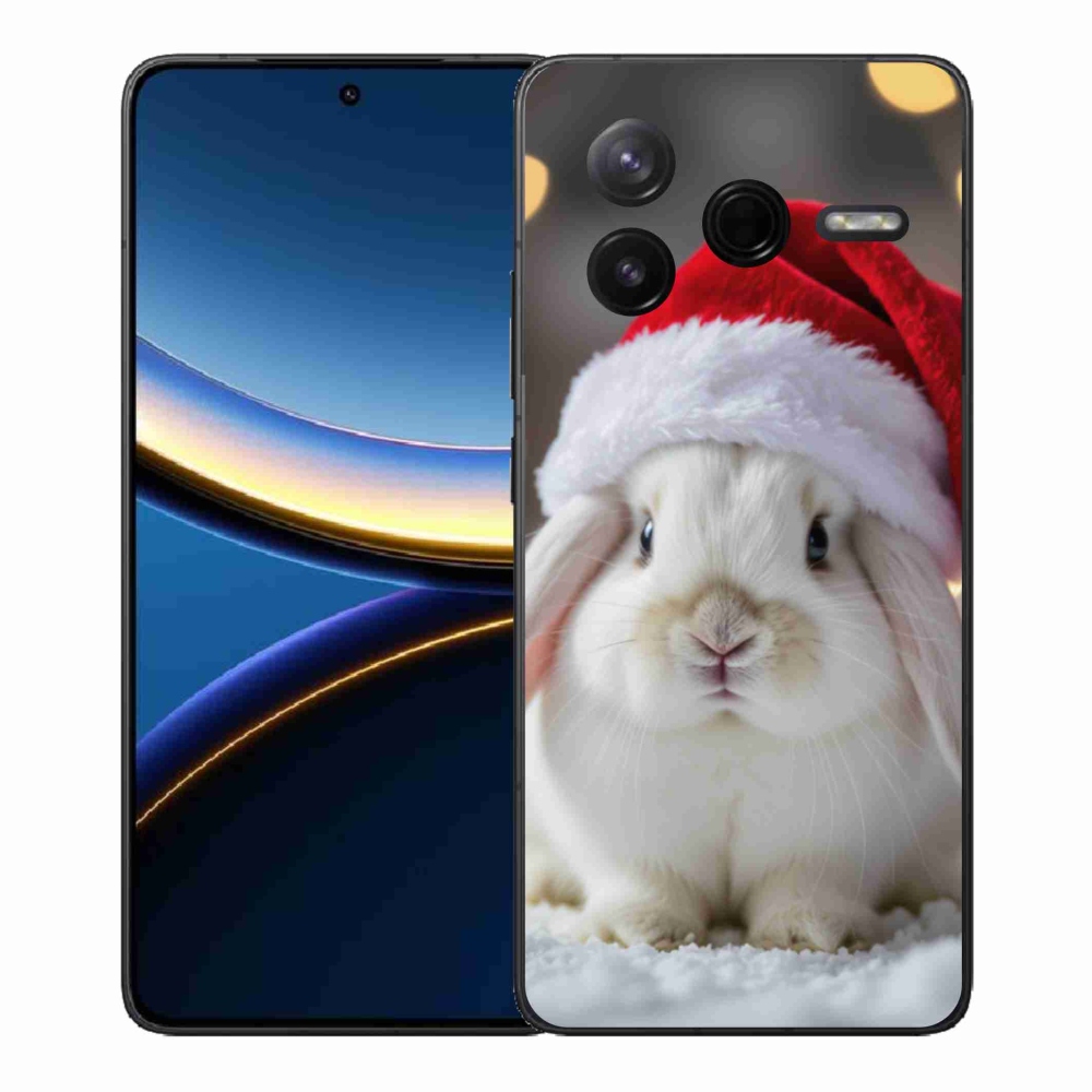 Gelový kryt mmCase na Xiaomi Poco F7 Pro - vánoční králík