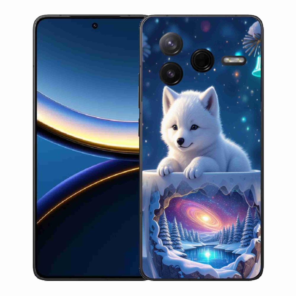 Gelový kryt mmCase na Xiaomi Poco F7 Pro - vánoční štěně