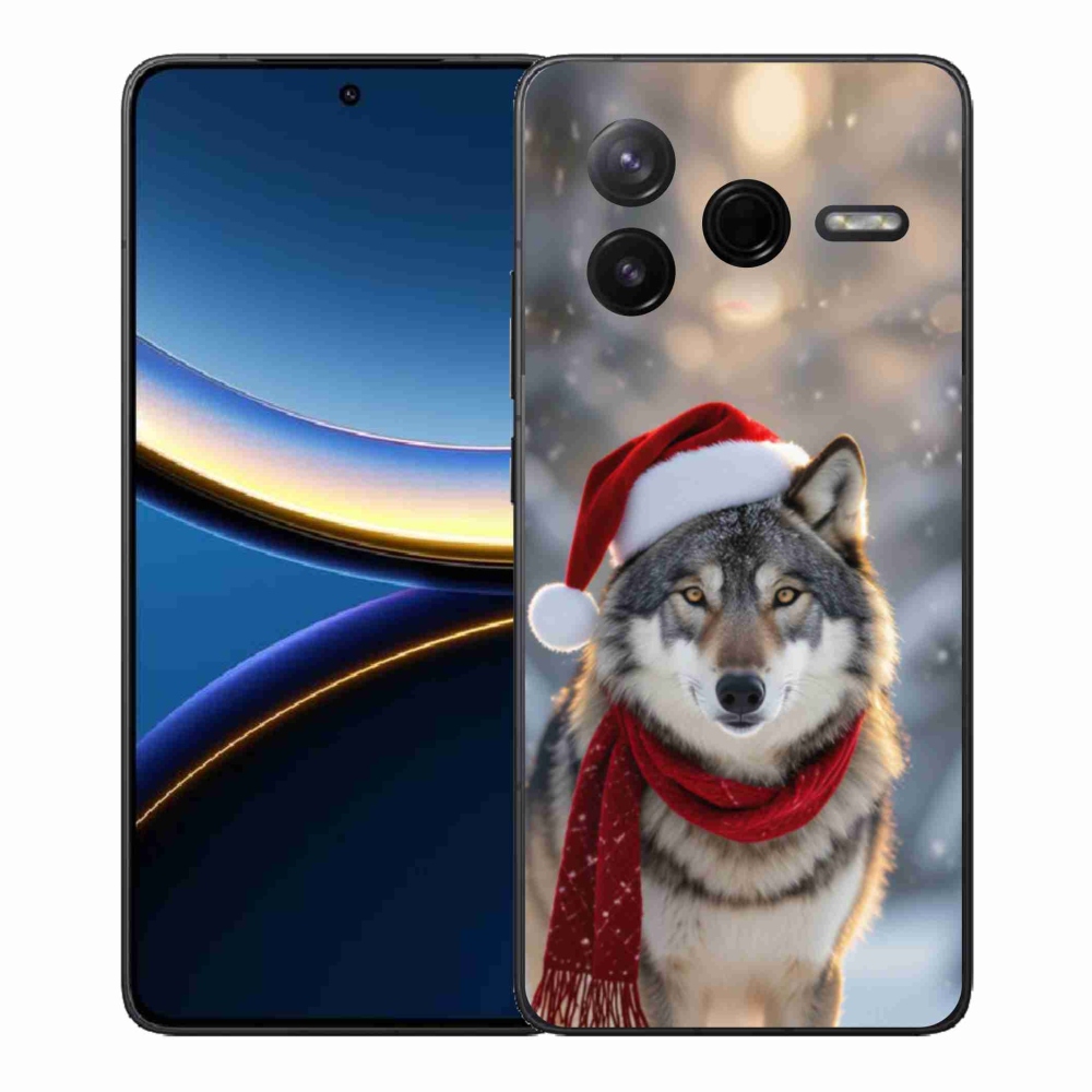 Gelový kryt mmCase na Xiaomi Poco F7 Pro - vánoční vlk