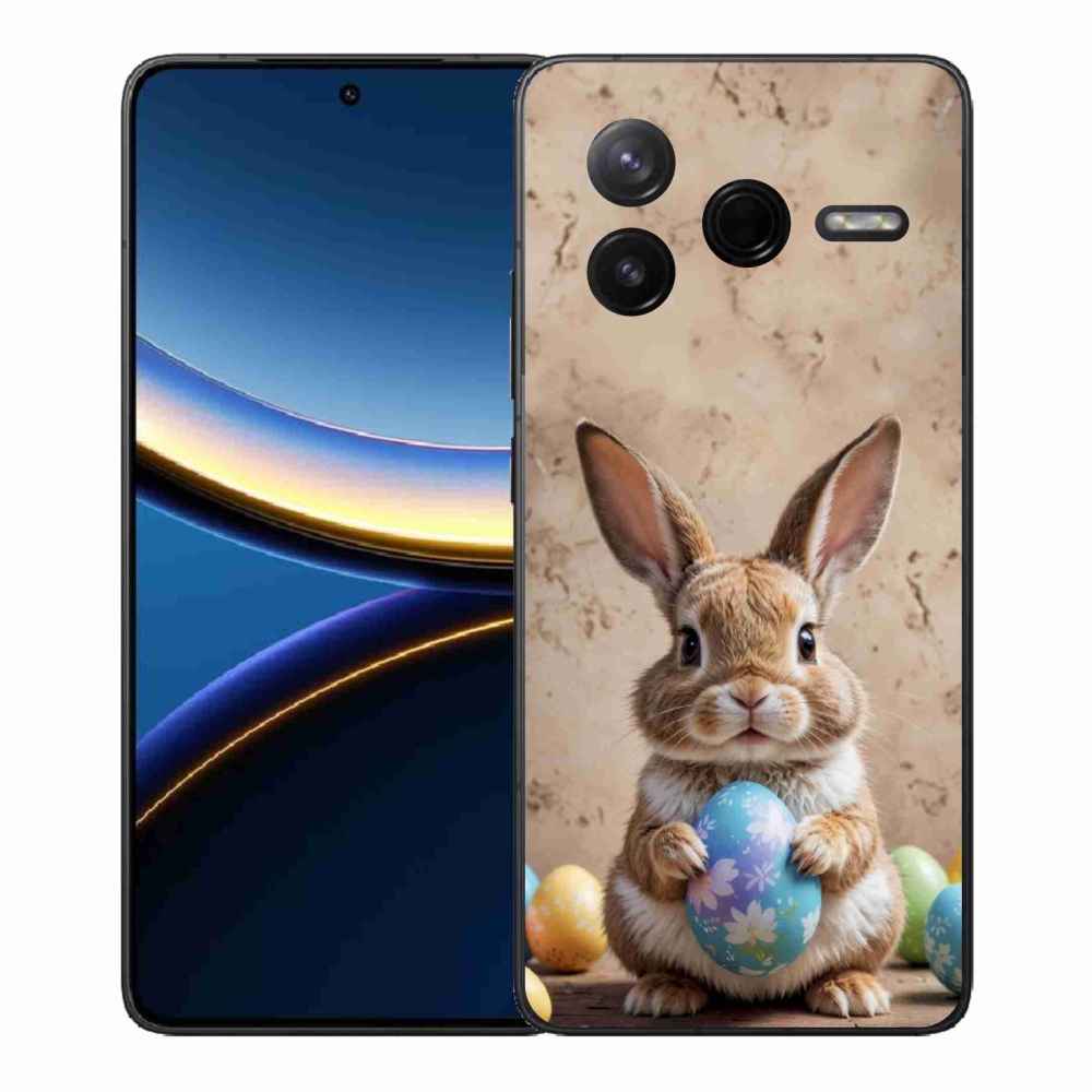 Gelový kryt mmCase na Xiaomi Poco F7 Pro - velikonoční králíček