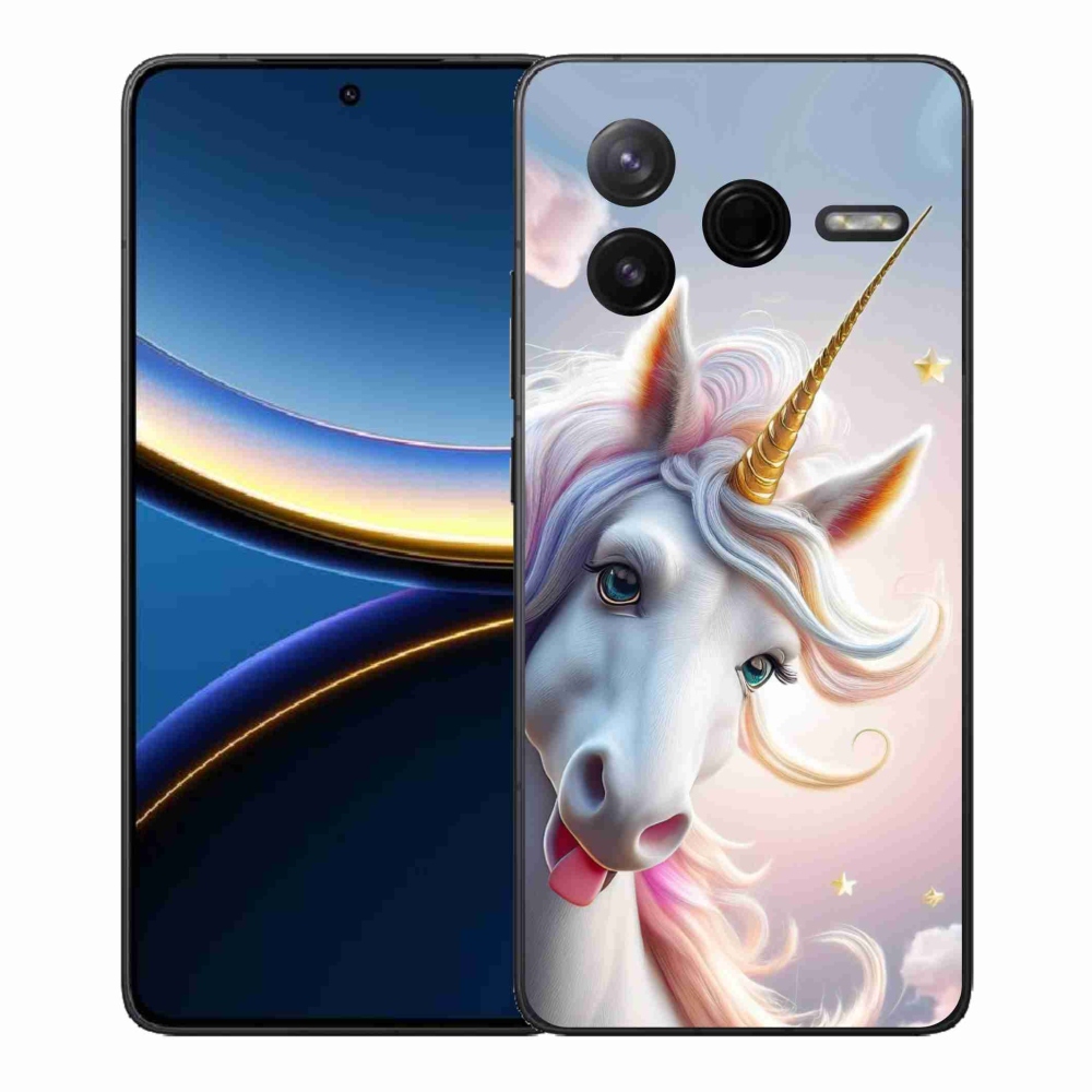 Gelový kryt mmCase na Xiaomi Poco F7 Pro - veselý jednorožec