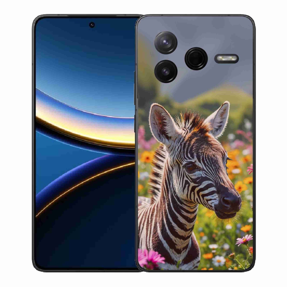 Gelový kryt mmCase na Xiaomi Poco F7 Pro - zebra na louce