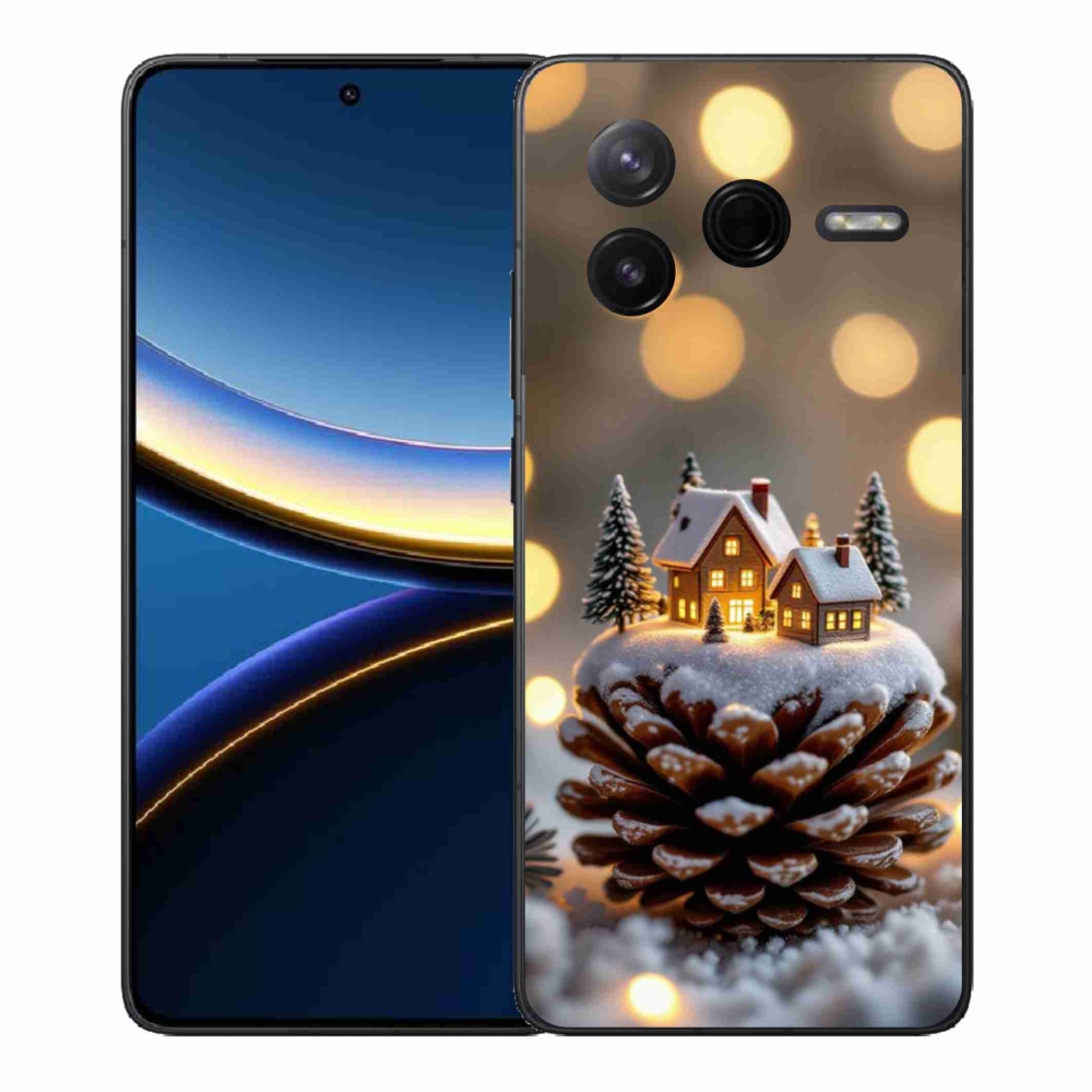 Gelový kryt mmCase na Xiaomi Poco F7 Pro - zimní vesnička