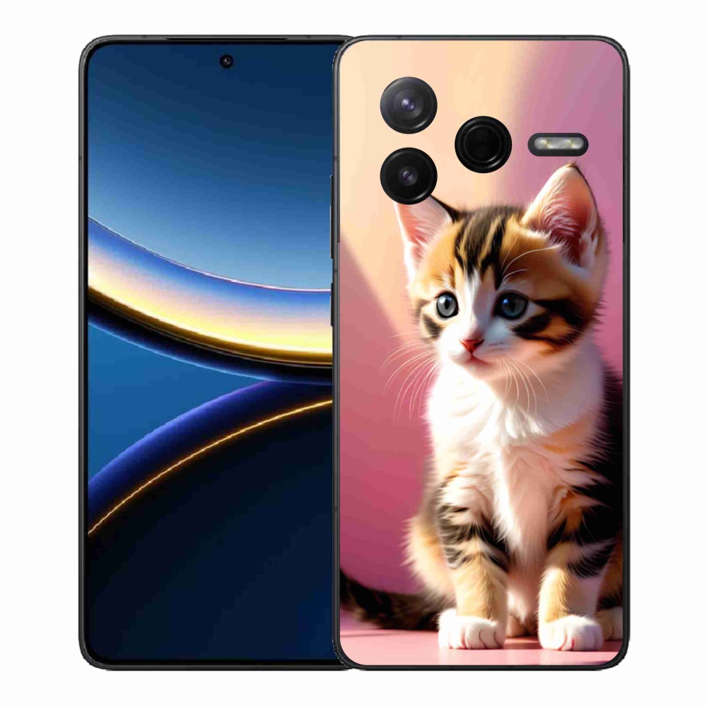 Gelový kryt mmCase na Xiaomi Poco F7 Pro - zvědavé kotě 2