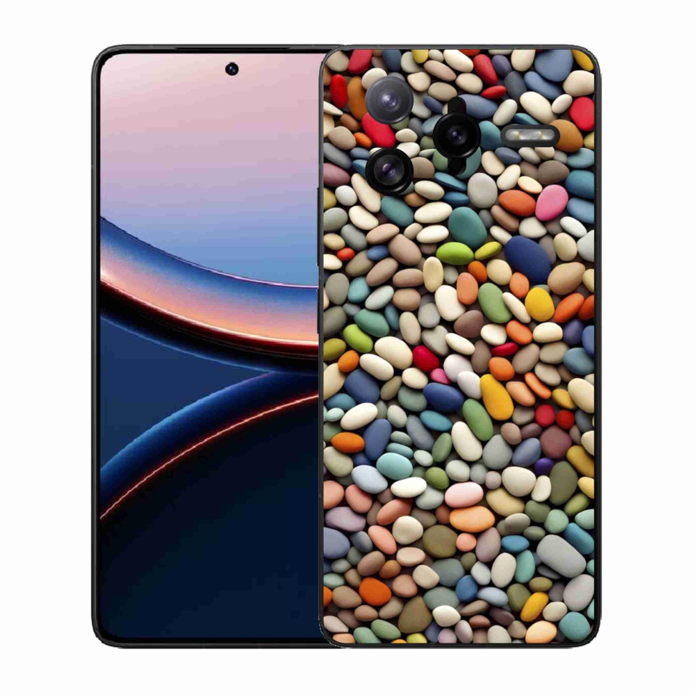 Gelový kryt mmCase na Xiaomi Poco F7 Ultra - barevné kamínky 2