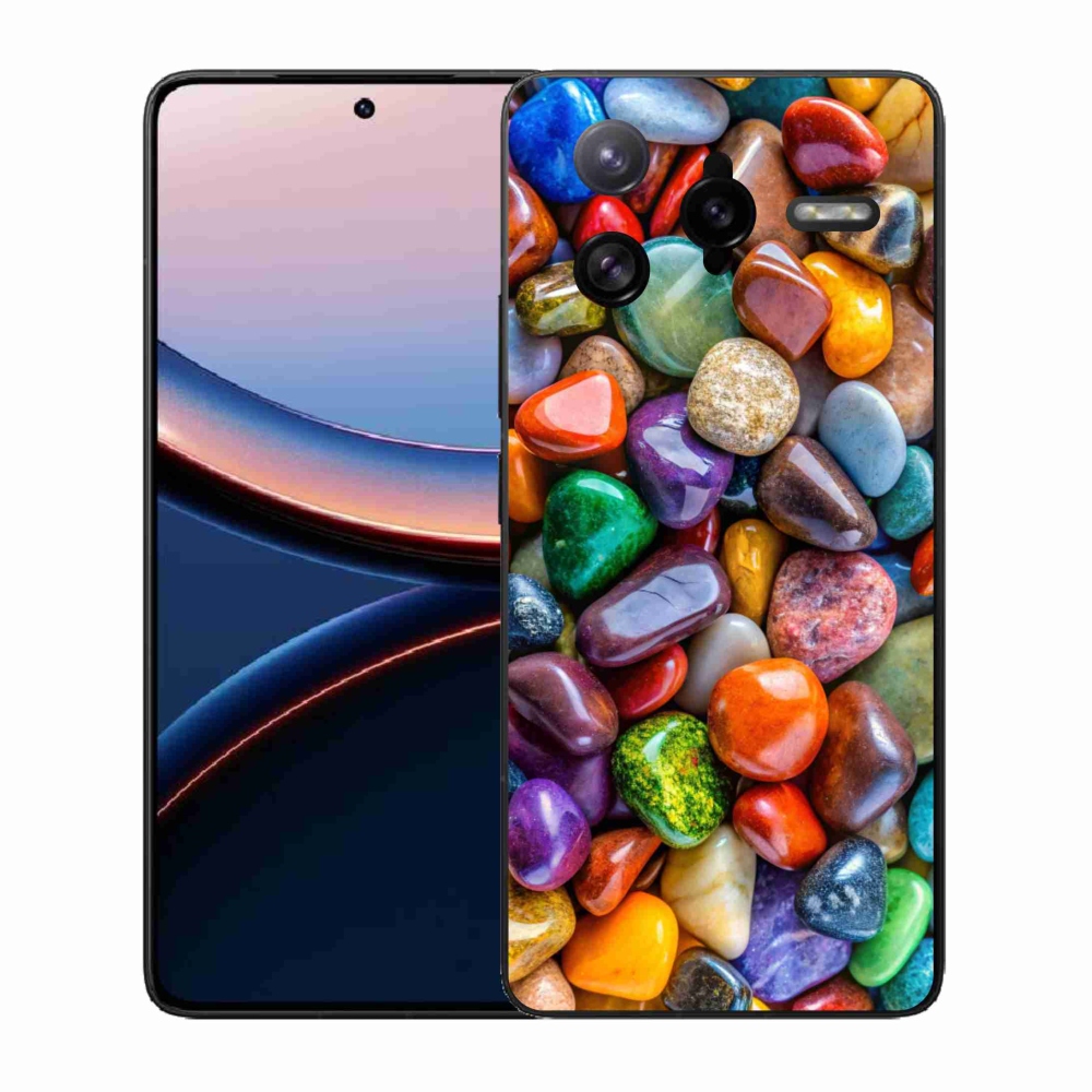 Gelový kryt mmCase na Xiaomi Poco F7 Ultra - barevné kamínky