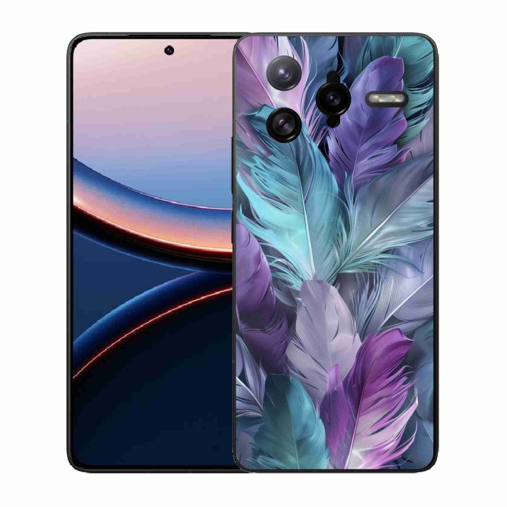 Gelový kryt mmCase na Xiaomi Poco F7 Ultra - barevné peří 2