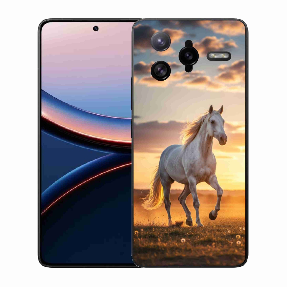 Gelový kryt mmCase na Xiaomi Poco F7 Ultra - běžící bílý kůň 2
