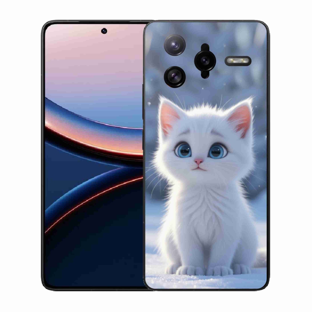 Gelový kryt mmCase na Xiaomi Poco F7 Ultra - bílé kotě 3