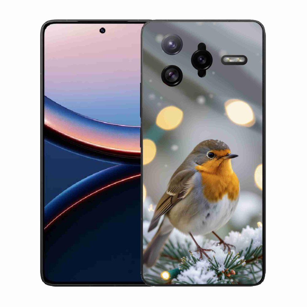 Gelový kryt mmCase na Xiaomi Poco F7 Ultra - červenka v zimě