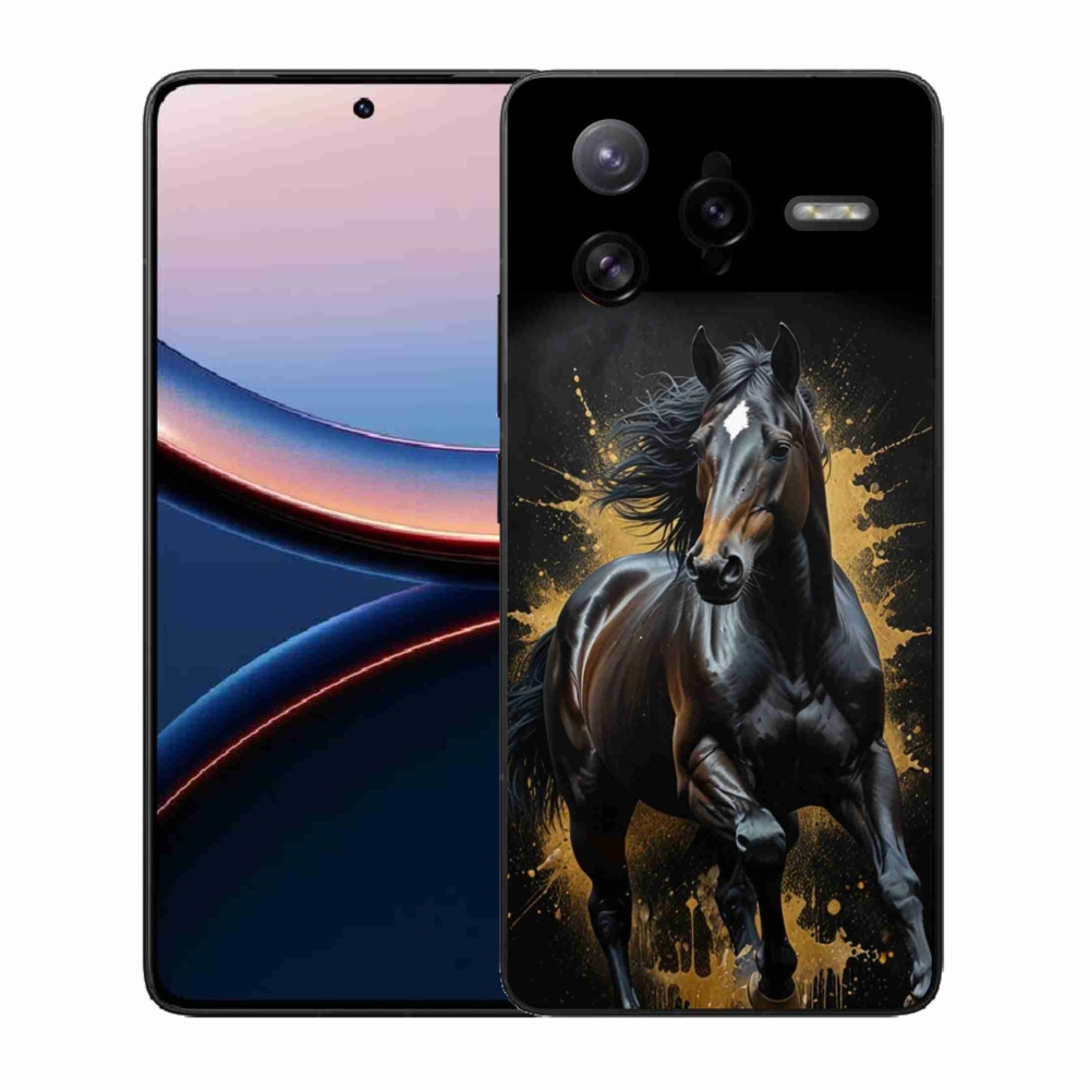 Gelový kryt mmCase na Xiaomi Poco F7 Ultra - elegantní černý hřebec