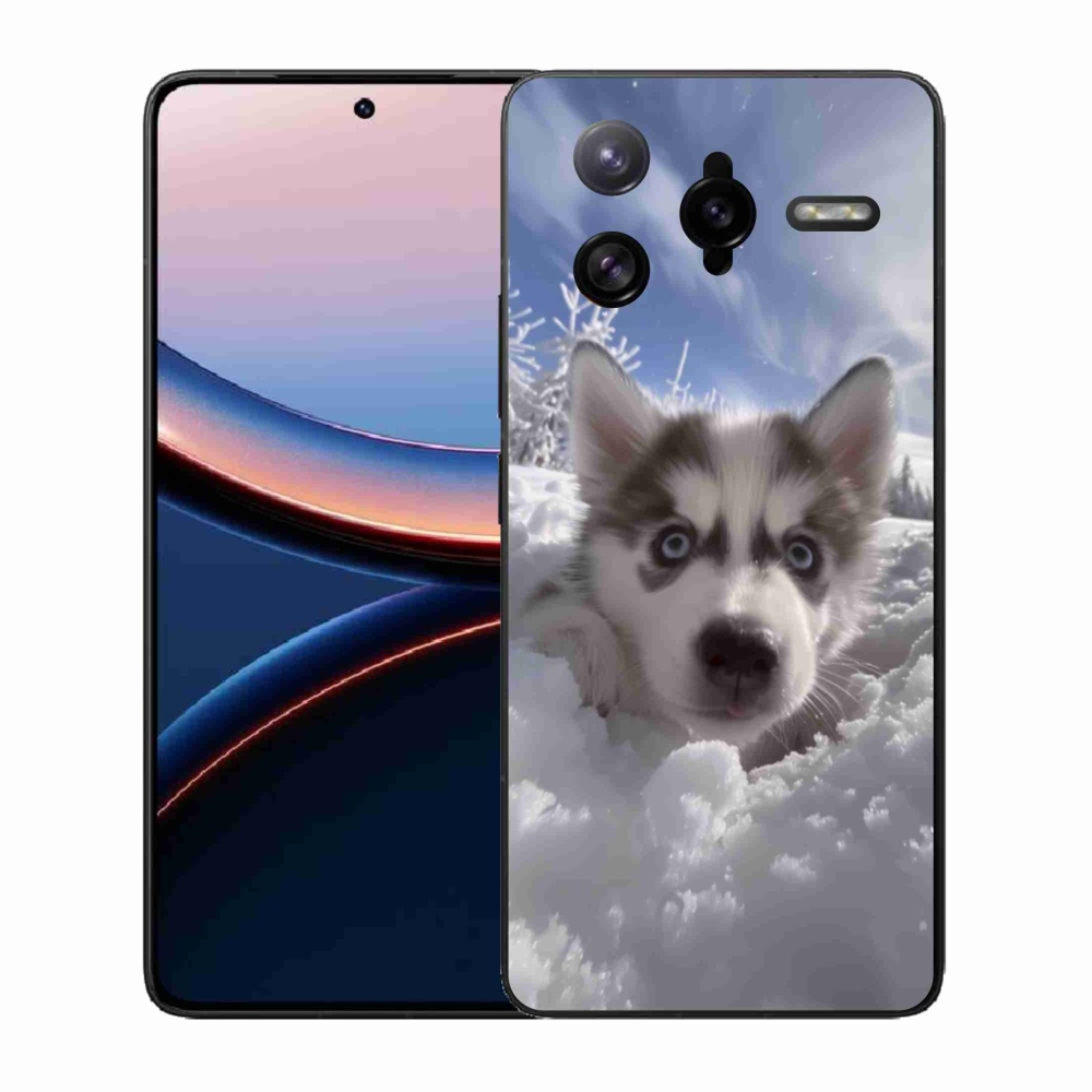 Gelový kryt mmCase na Xiaomi Poco F7 Ultra - husky ve sněhu