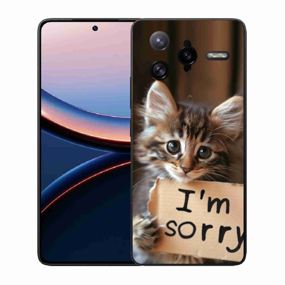 Gelový kryt mmCase na Xiaomi Poco F7 Ultra - kočíčí omluva