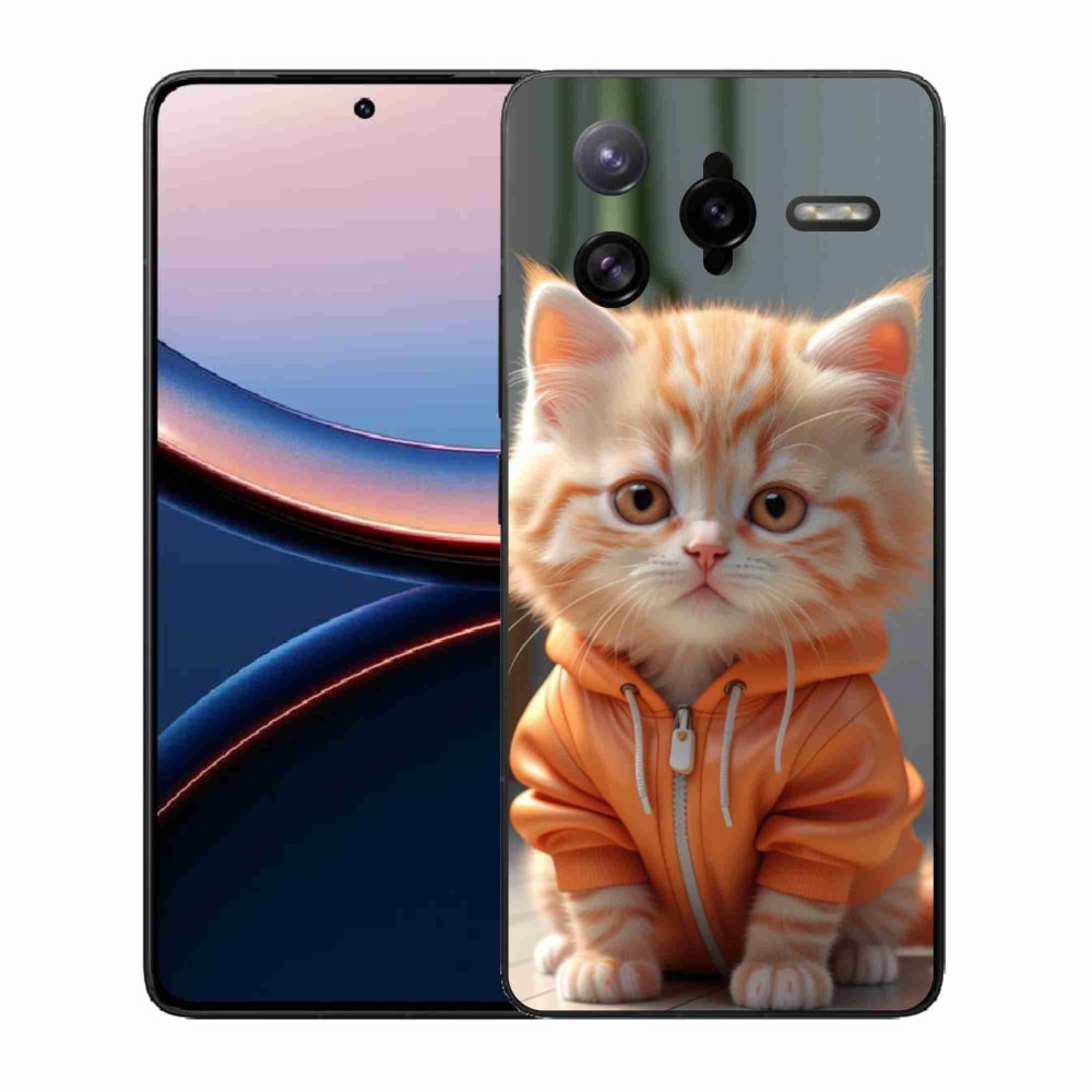 Gelový kryt mmCase na Xiaomi Poco F7 Ultra - kotě v mikině