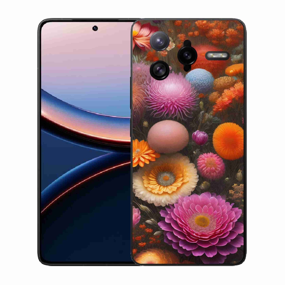 Gelový kryt mmCase na Xiaomi Poco F7 Ultra - květinová kompozice