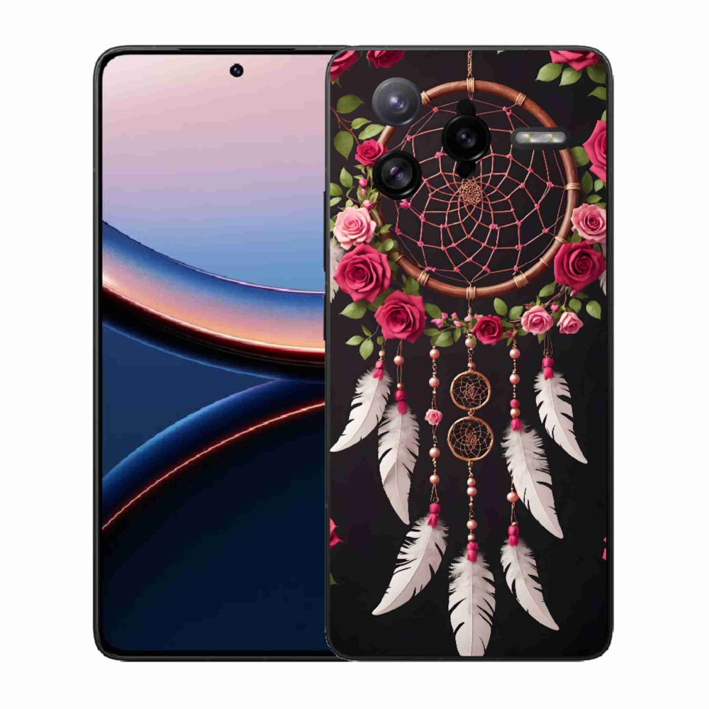 Gelový kryt mmCase na Xiaomi Poco F7 Ultra - lapač snů s růžemi