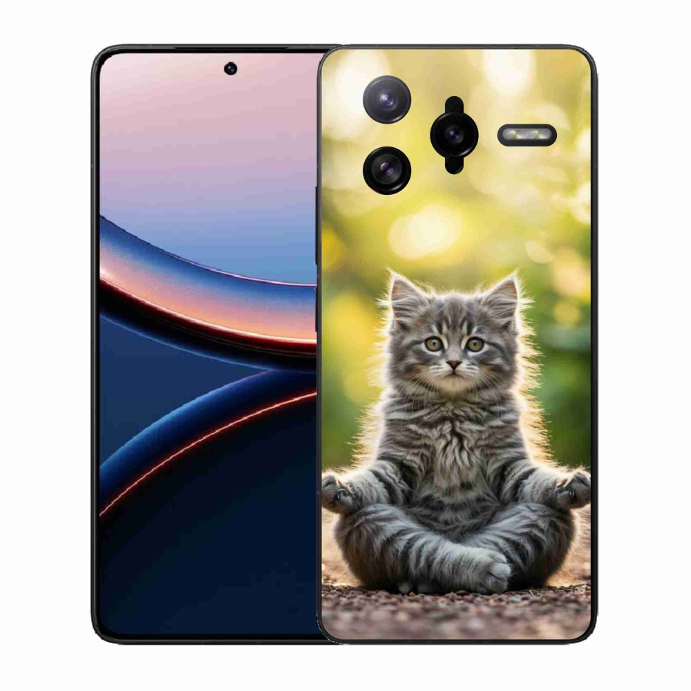 Gelový kryt mmCase na Xiaomi Poco F7 Ultra - meditující kotě