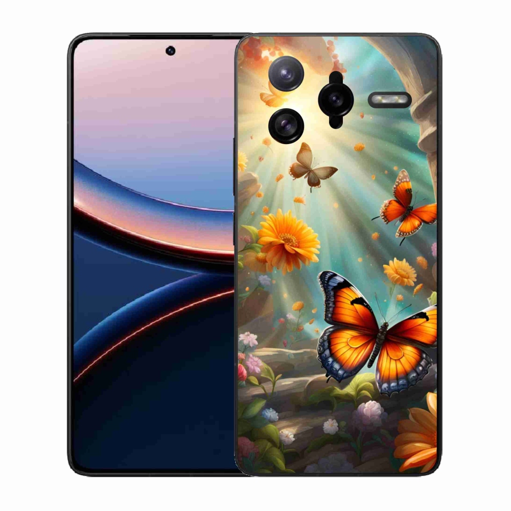 Gelový kryt mmCase na Xiaomi Poco F7 Ultra - motýlí zahrada 2