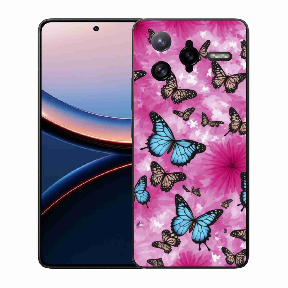 Gelový kryt mmCase na Xiaomi Poco F7 Ultra - motýlí zahrada