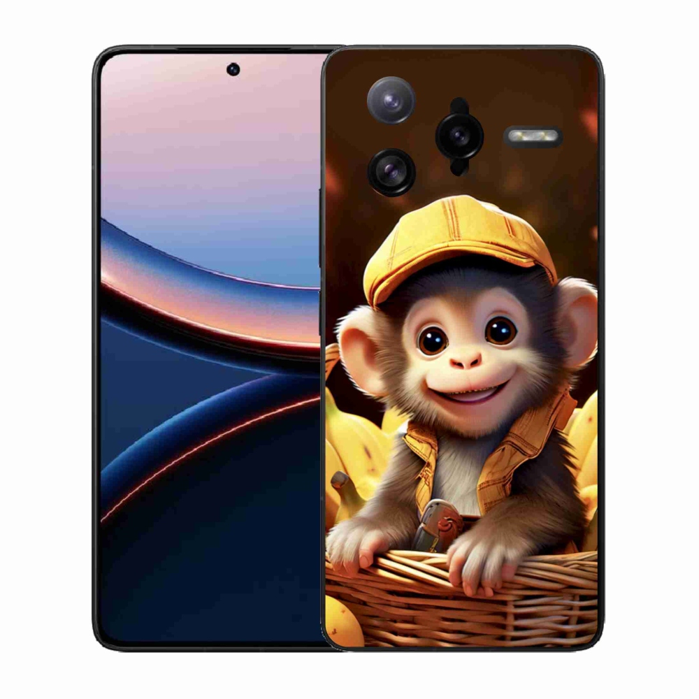 Gelový kryt mmCase na Xiaomi Poco F7 Ultra - opice v košíku