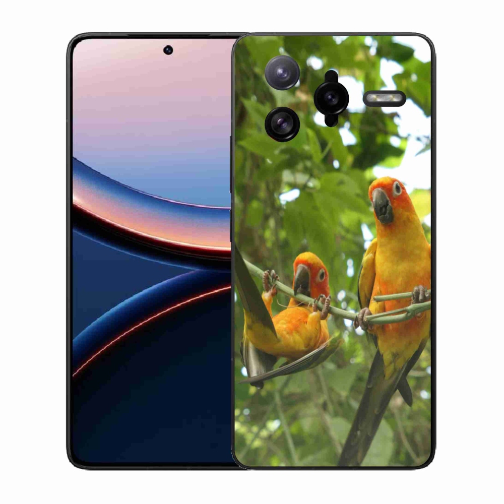 Gelový kryt mmCase na Xiaomi Poco F7 Ultra - papoušci aratingy