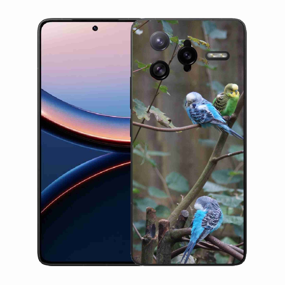 Gelový kryt mmCase na Xiaomi Poco F7 Ultra - papoušci na větvi
