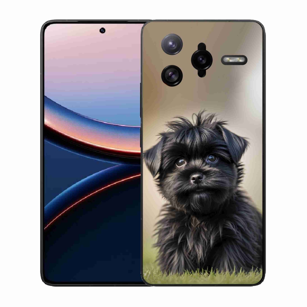 Gelový kryt mmCase na Xiaomi Poco F7 Ultra - roztomilý černý pejsek