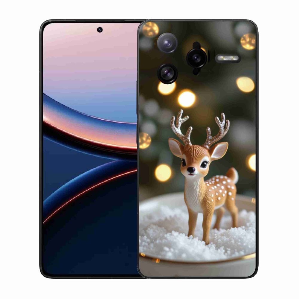 Gelový kryt mmCase na Xiaomi Poco F7 Ultra - roztomilý vánoční jelen