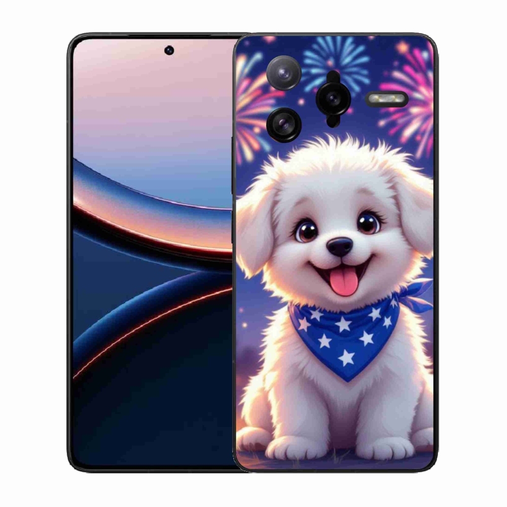 Gelový kryt mmCase na Xiaomi Poco F7 Ultra - slavnostní štěně