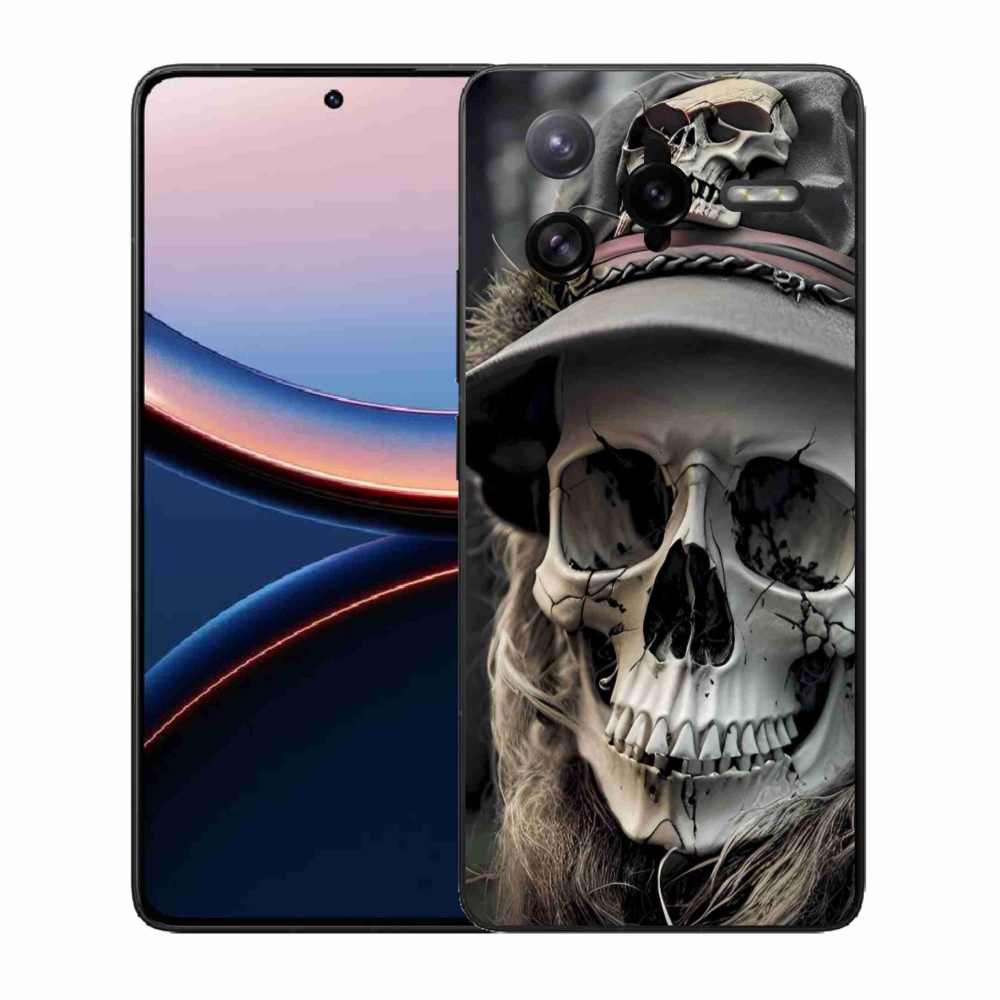 Gelový kryt mmCase na Xiaomi Poco F7 Ultra - temná lebka