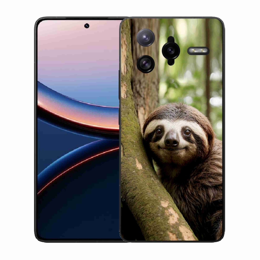 Gelový kryt mmCase na Xiaomi Poco F7 Ultra - usměvavý lenochod