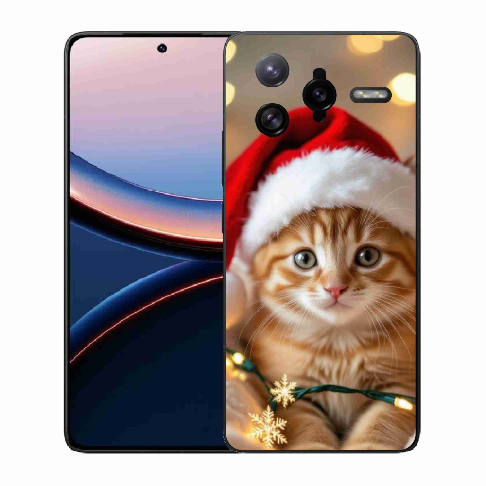 Gelový kryt mmCase na Xiaomi Poco F7 Ultra - vánoční kotě