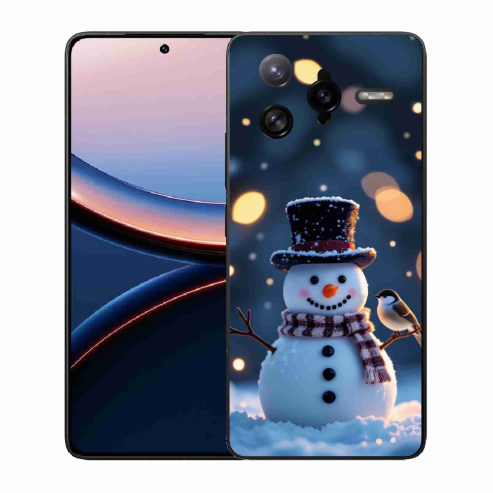 Gelový kryt mmCase na Xiaomi Poco F7 Ultra - vánoční sněhulák